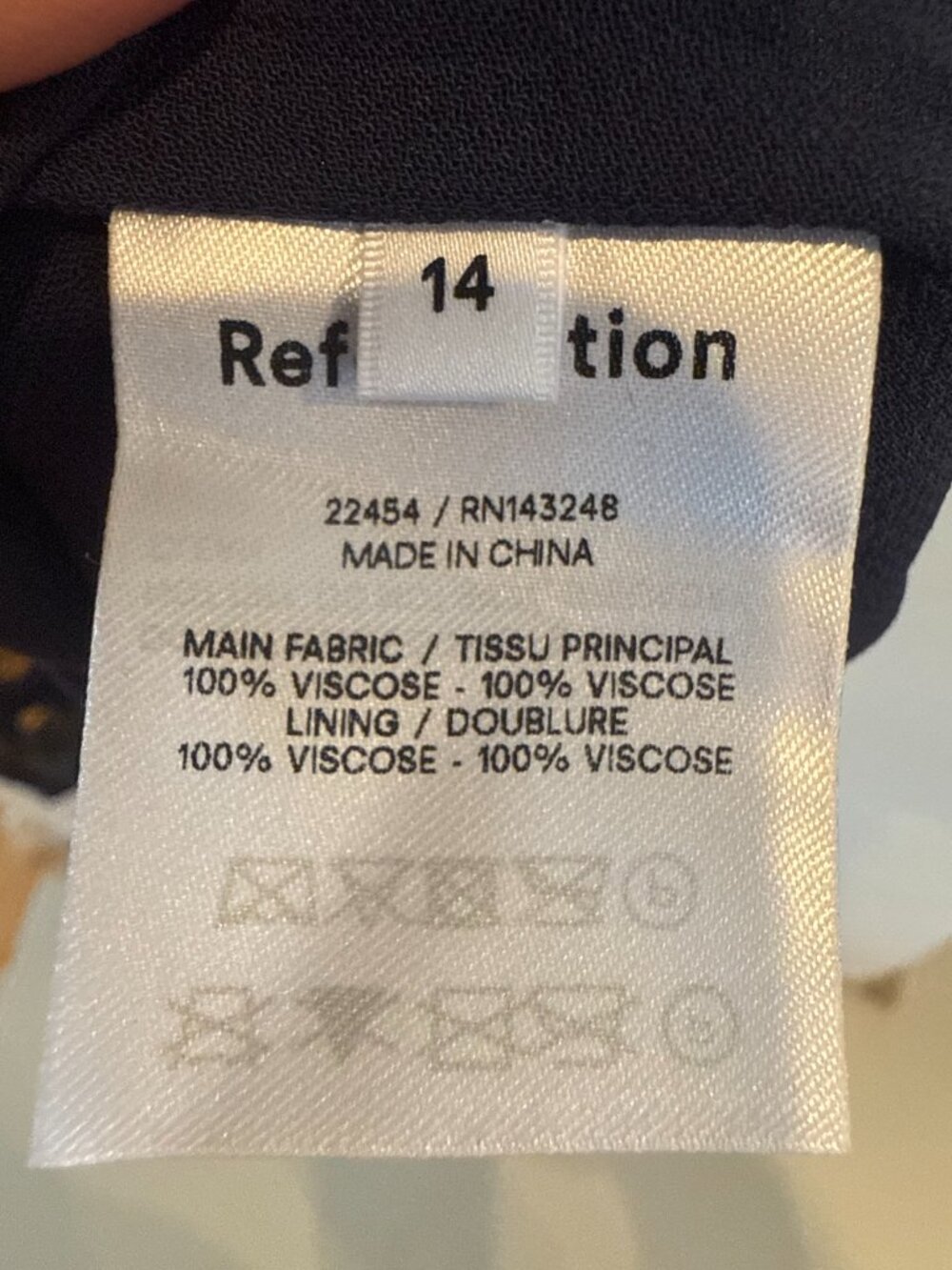 Reformation Midi Nikita Dress in Navy- Size 14 - Picture 8 of 8